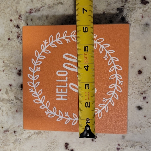 Wood "Hello Fall" Tabletop Sign - Picture 4 of 5